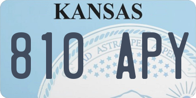 KS license plate 810APY