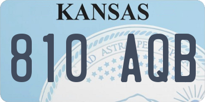 KS license plate 810AQB