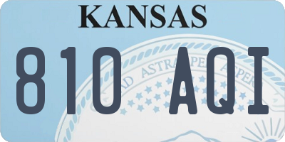 KS license plate 810AQI