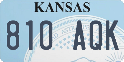 KS license plate 810AQK