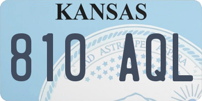 KS license plate 810AQL