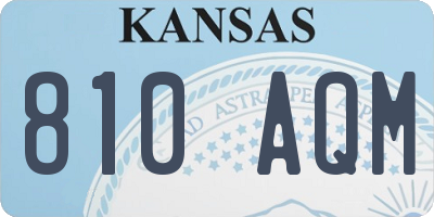 KS license plate 810AQM