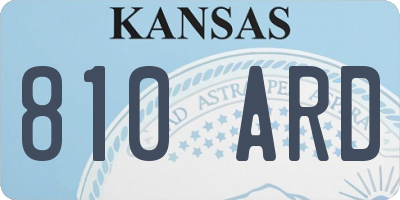 KS license plate 810ARD