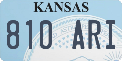 KS license plate 810ARI