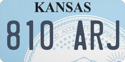 KS license plate 810ARJ