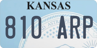 KS license plate 810ARP