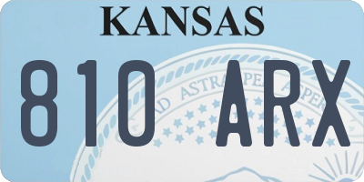 KS license plate 810ARX