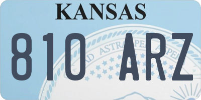 KS license plate 810ARZ