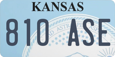 KS license plate 810ASE