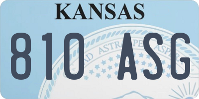 KS license plate 810ASG