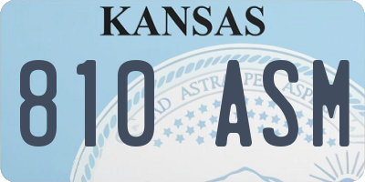 KS license plate 810ASM