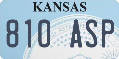 KS license plate 810ASP