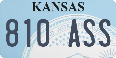 KS license plate 810ASS
