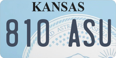 KS license plate 810ASU