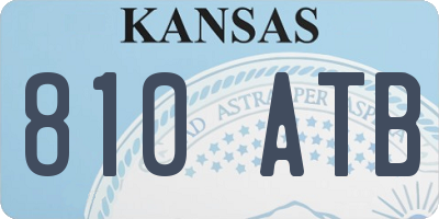 KS license plate 810ATB