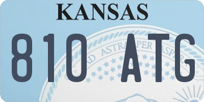 KS license plate 810ATG