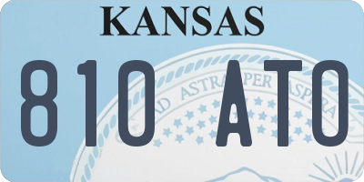 KS license plate 810ATO