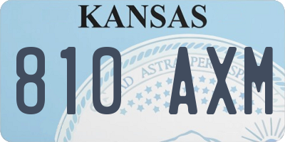 KS license plate 810AXM