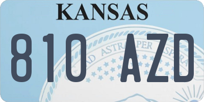 KS license plate 810AZD