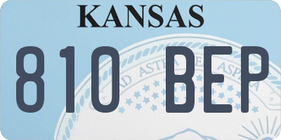 KS license plate 810BEP