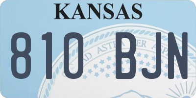KS license plate 810BJN