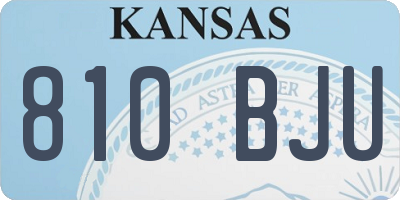 KS license plate 810BJU