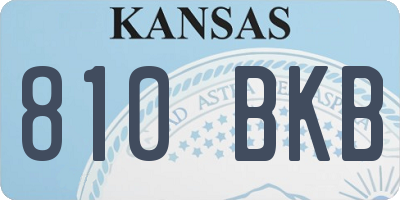 KS license plate 810BKB