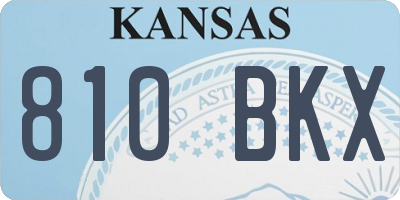 KS license plate 810BKX