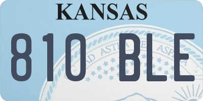 KS license plate 810BLE