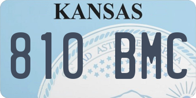 KS license plate 810BMC