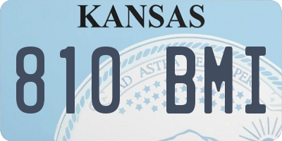 KS license plate 810BMI