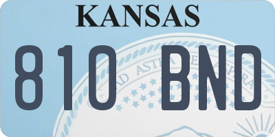KS license plate 810BND