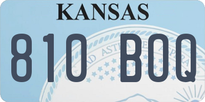 KS license plate 810BOQ