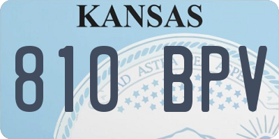 KS license plate 810BPV