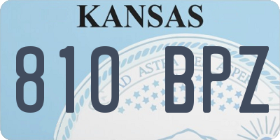KS license plate 810BPZ