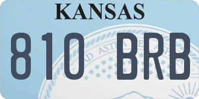 KS license plate 810BRB