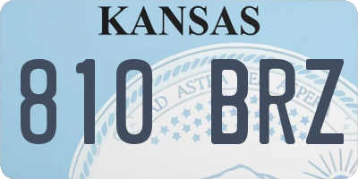 KS license plate 810BRZ