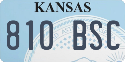 KS license plate 810BSC