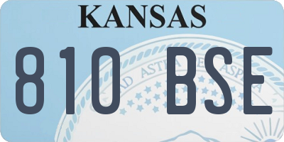 KS license plate 810BSE