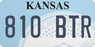 KS license plate 810BTR