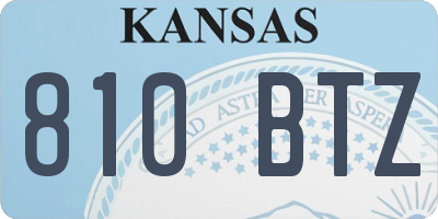 KS license plate 810BTZ