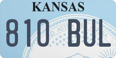 KS license plate 810BUL