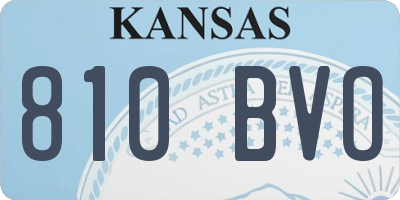 KS license plate 810BVO