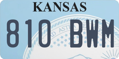 KS license plate 810BWM