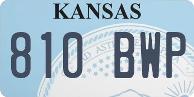 KS license plate 810BWP