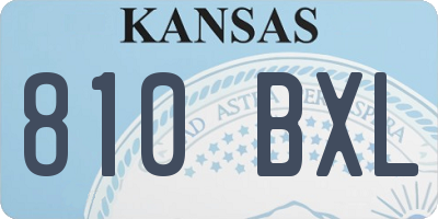 KS license plate 810BXL