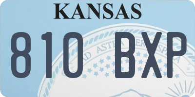 KS license plate 810BXP