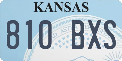 KS license plate 810BXS
