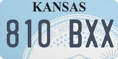 KS license plate 810BXX