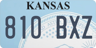 KS license plate 810BXZ